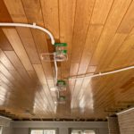 Spanplafond installatie in eetkamer #Tension #Essentials #Renovatie #Spanplafond #LED-spots