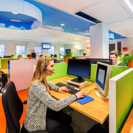 tension whisper akoestisch standaard spanplafond in een moderne callcenter spanplafond prijs